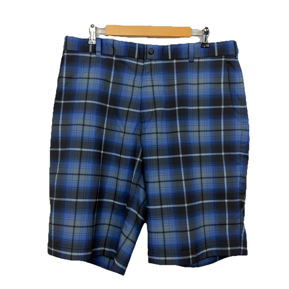 Nike Golf Tour Performance Dri Fit Shorts Men’s 37 Plaid Polyester Spandex